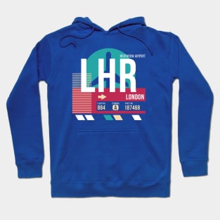 London Heathrow (LHR) Airport Code Baggage Tag E Hoodie